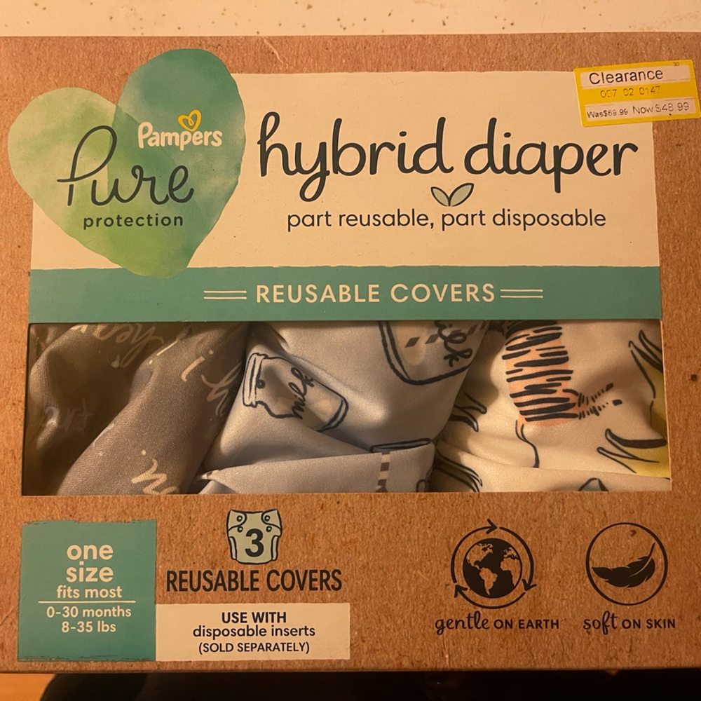 Hybrid reusable diapers pampers